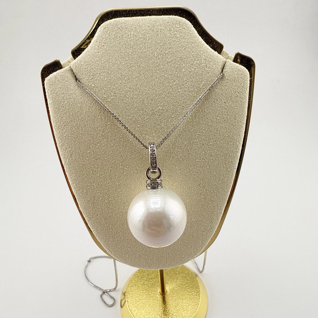 16-17MM大龙珠吊坠经典天然淡水珍珠S925银气质时尚百搭大点位