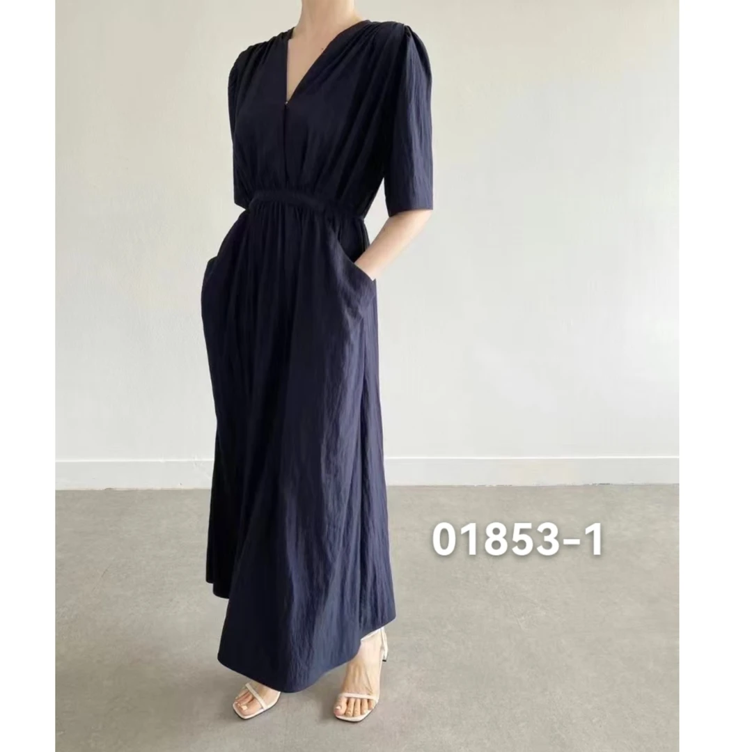 01853-1 SANFAN  新款V领收腰连衣裙