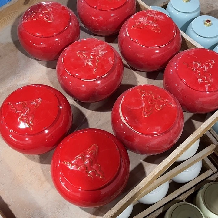 摆件陶瓷茶叶罐陶瓷密封罐