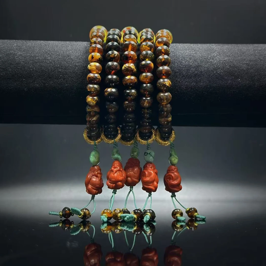 【缪老师严选】FS1622  抚顺 翳底干白琥珀手链 多样性发其一
