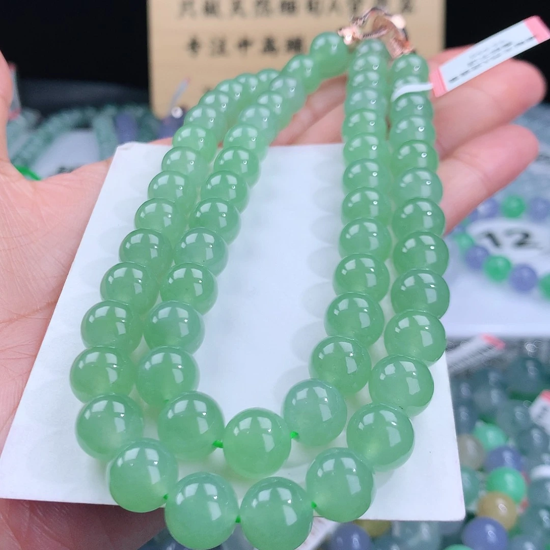 翡翠手链未镶嵌卡9.6mm