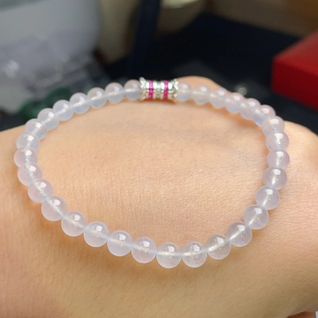 未镶嵌手串翡翠冰珠珠（卡5.2mm）