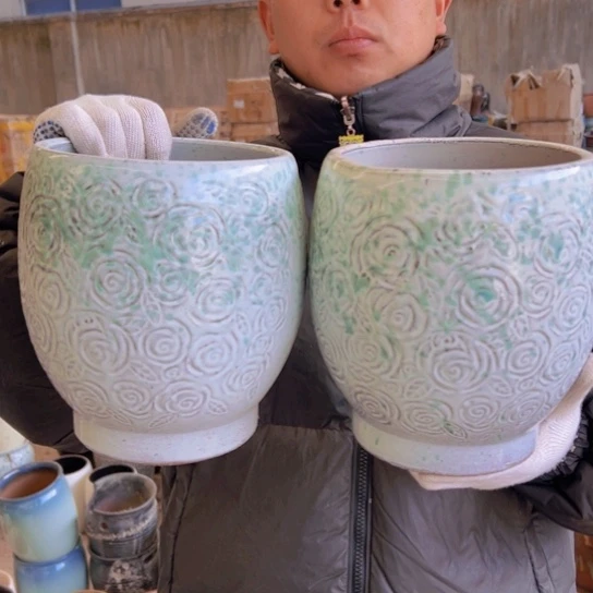 紫砂花盆高21口18————