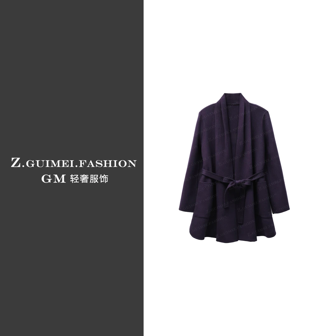 【肆姐高定】极简中长裤腰带大口袋外套X3373