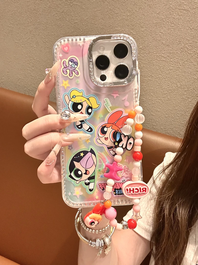 【自带相机保护按键】飞天小女警适用苹果16/15/14/13防摔手机壳