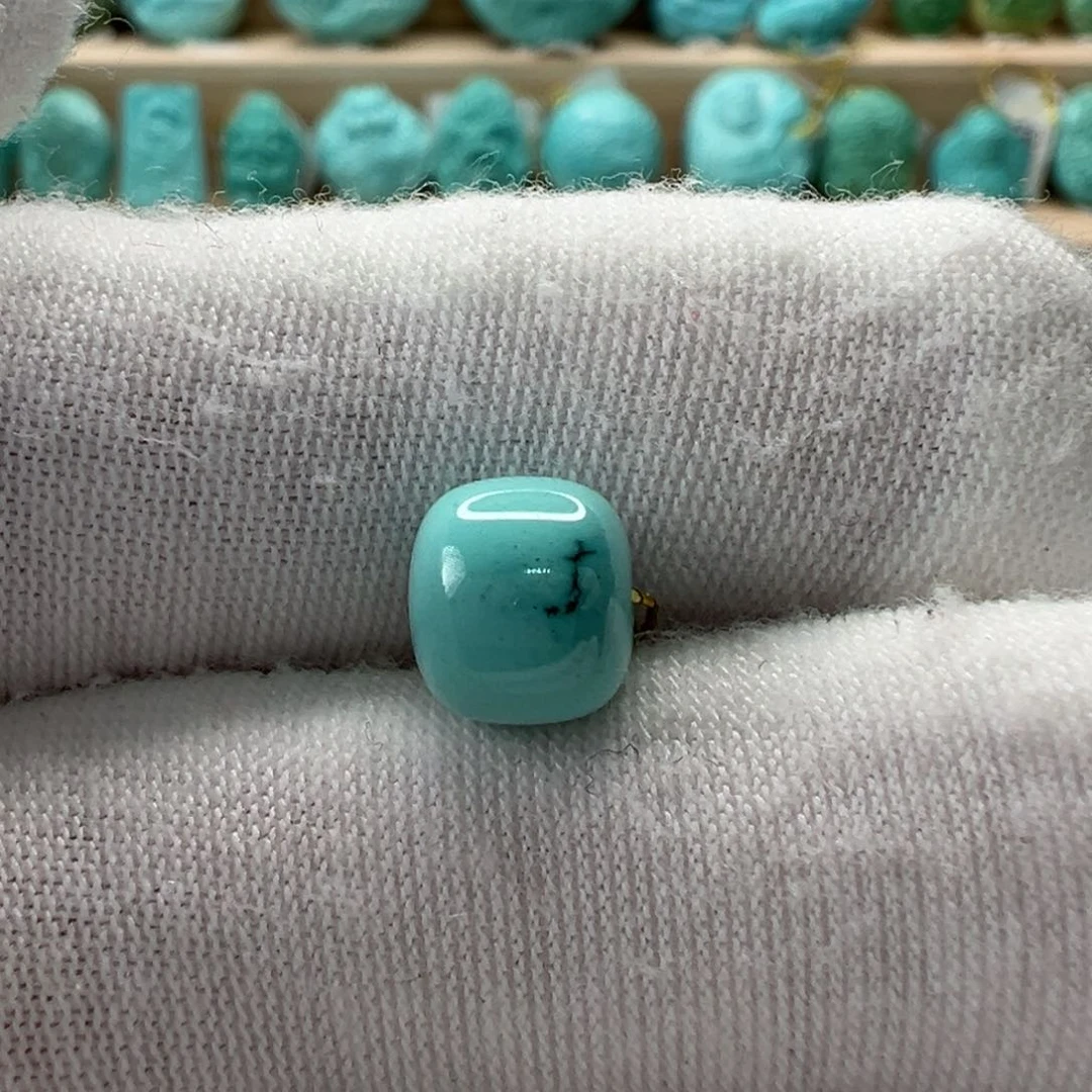 未镶嵌绿松石老型珠 7.9x6.9mm
