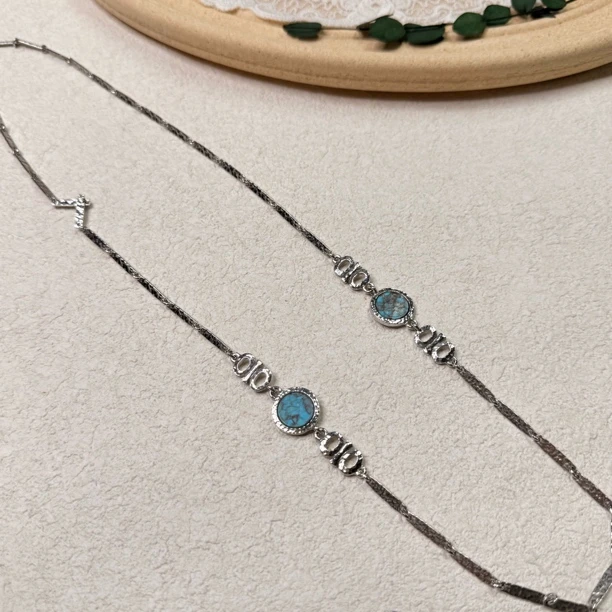 铜合金项链 【六六中古】孤品复古项链th8022链长74