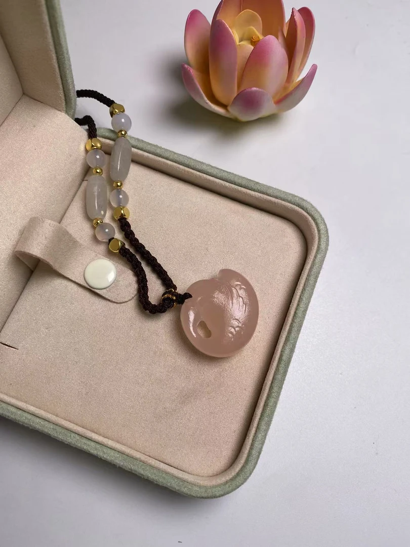 【小雷专属福利】新疆青海格尔木藕粉料新款天鹅吊坠 赠链