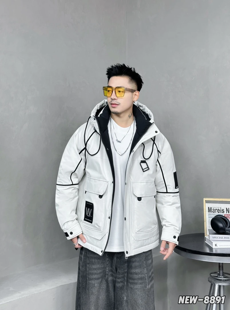 *8891#【雪境使者】冬季户外情侣连帽滑雪服外套-非标(无水洗标）