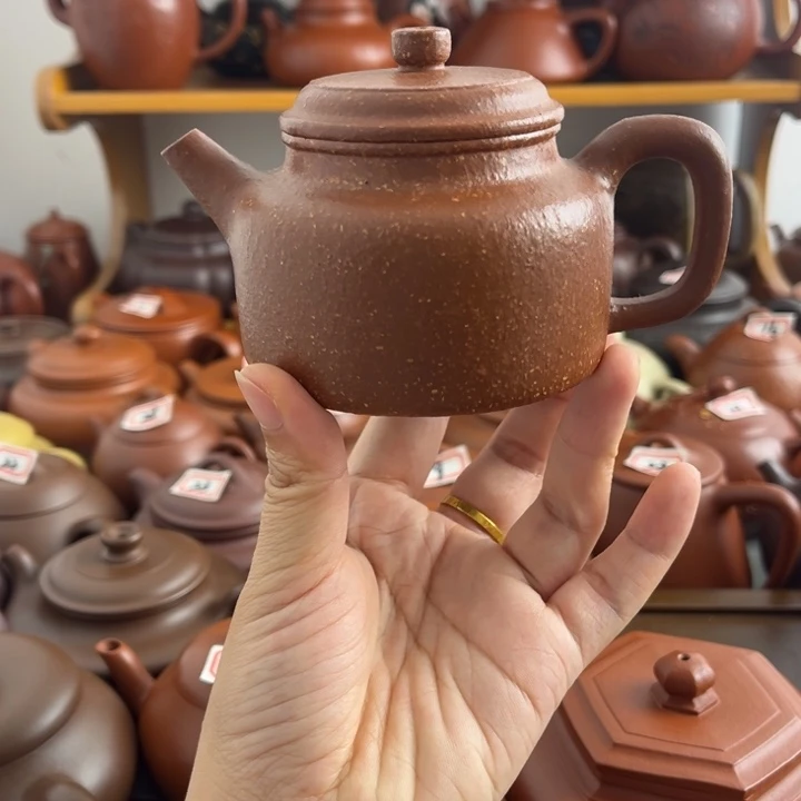 茶壶紫砂220cc降坡全手微瑕