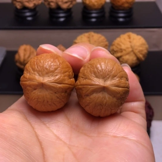 文玩核桃把件粗筋钢炮33