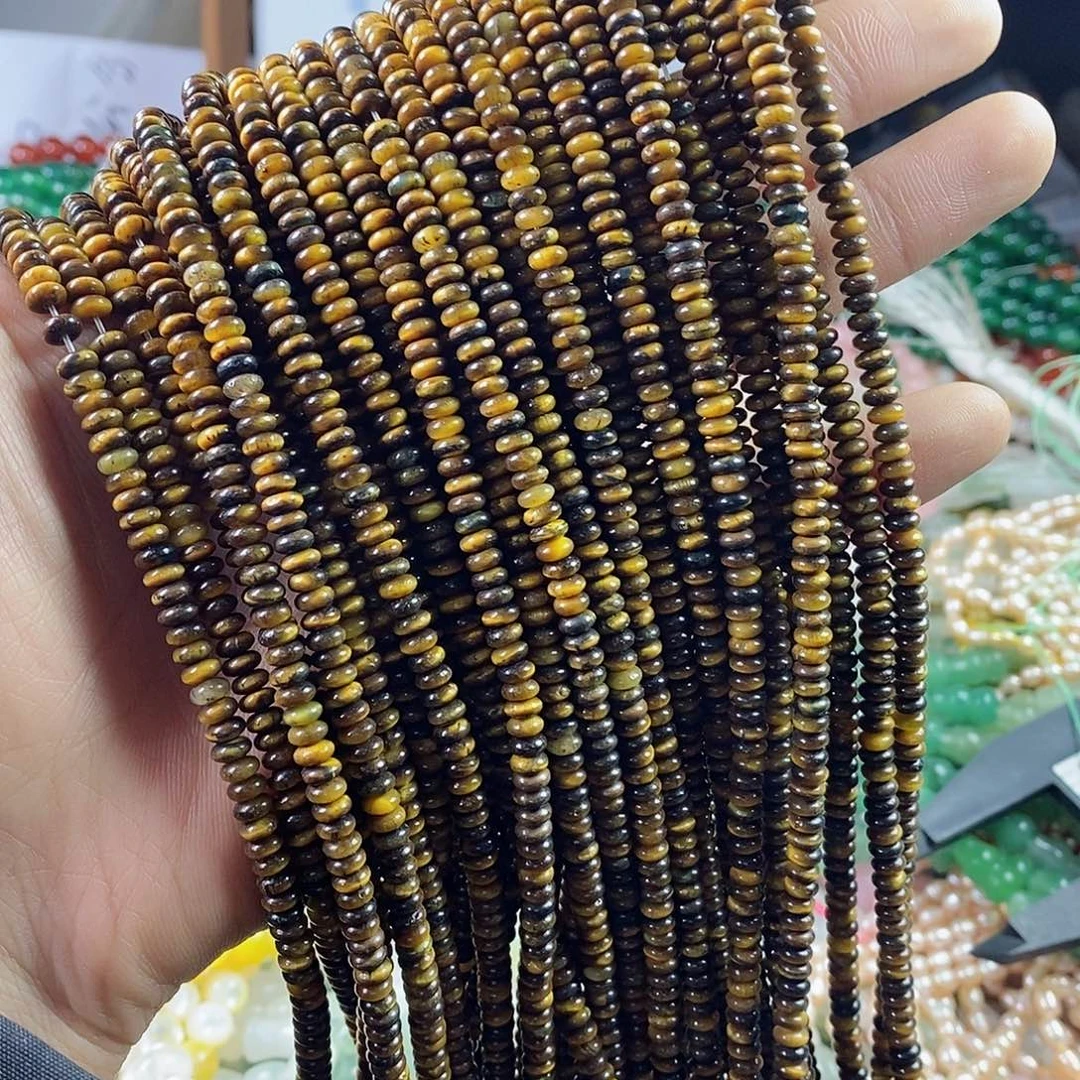 玛瑙/玉髓珠宝半成品合金一条天然2×4.5mm黄虎眼石隔片