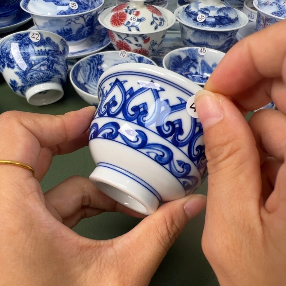 景德镇纯手工纯手绘茶具木木49