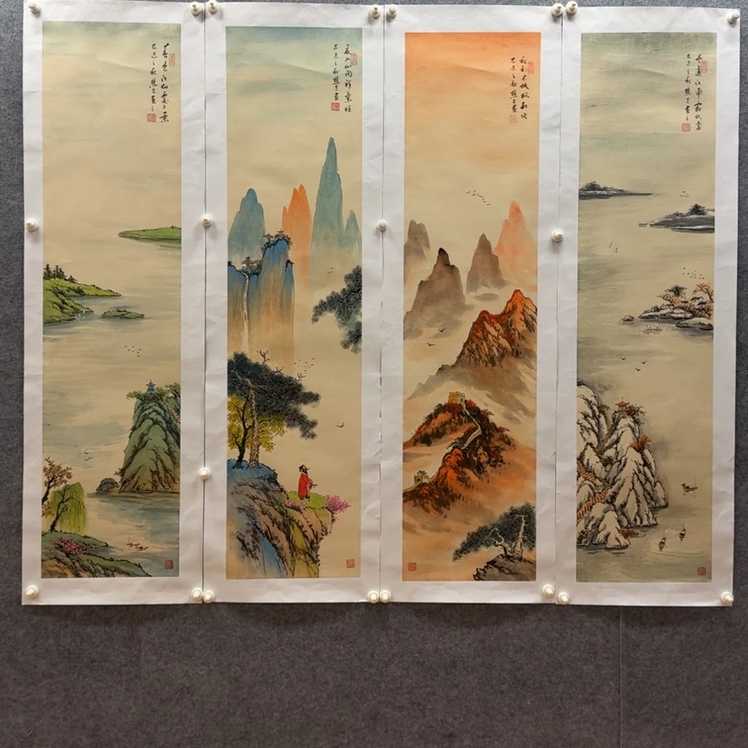 国画刘儒樵一套作品