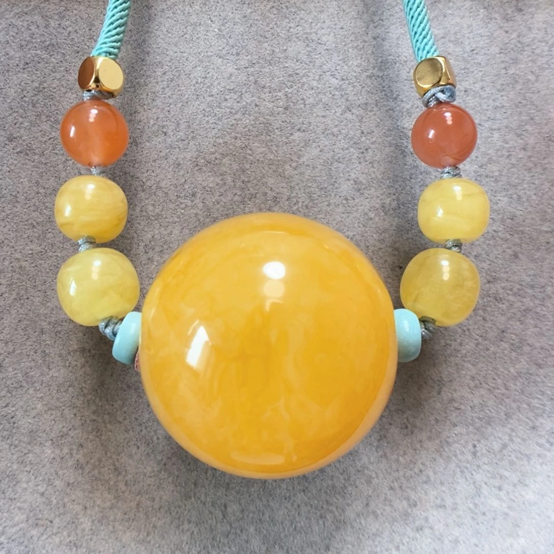 未镶嵌项链蜜蜡蜜蜡锁骨