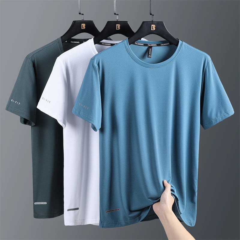 短袖男款夏季运动登山徒步户外速干上衣宽松透气吸汗跑步大码T恤