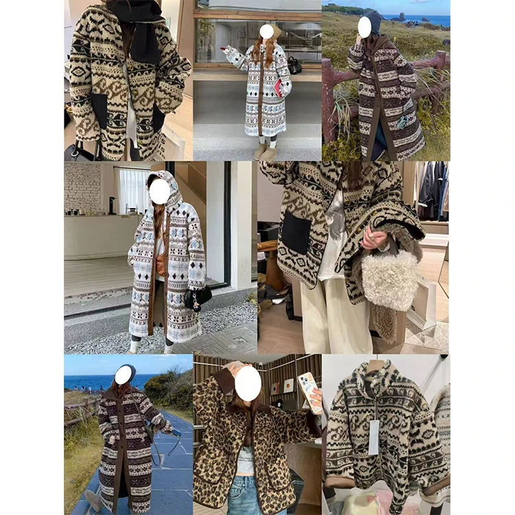 【Annie大码】901-1000冬款保暖米粒绒外出睡袍中长款大码家居服