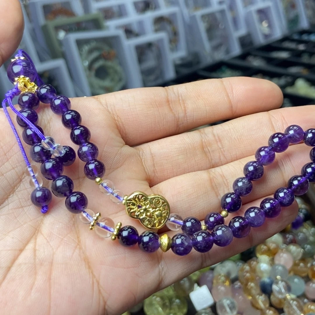 水晶合金手链紫水晶