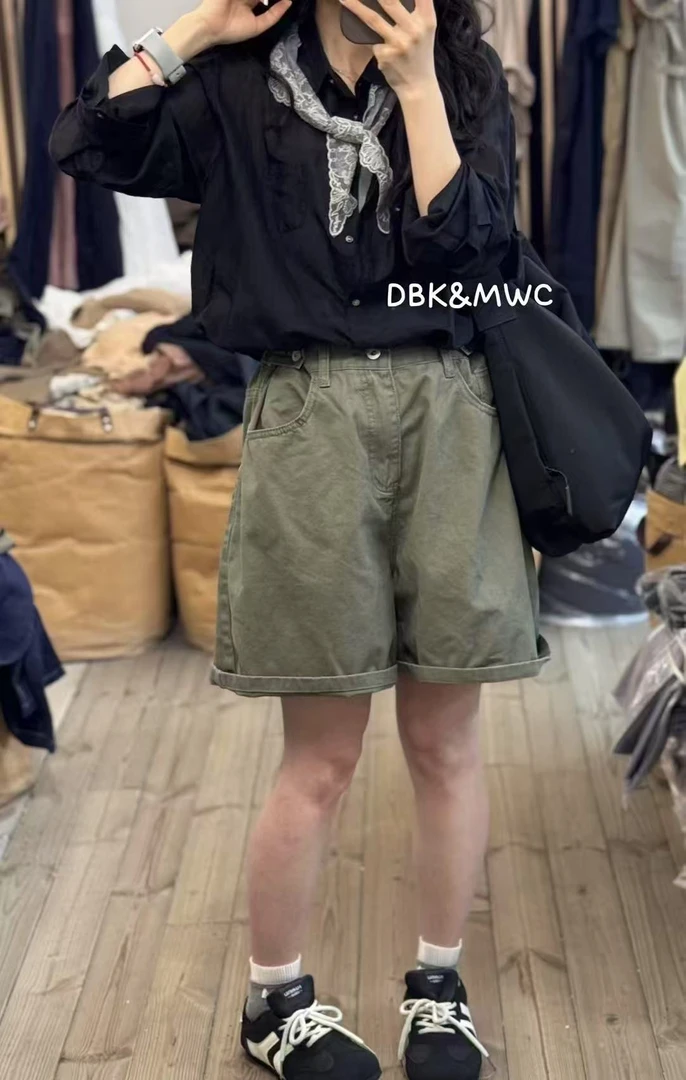 棉叙布衣分享原单夏季休闲短裤