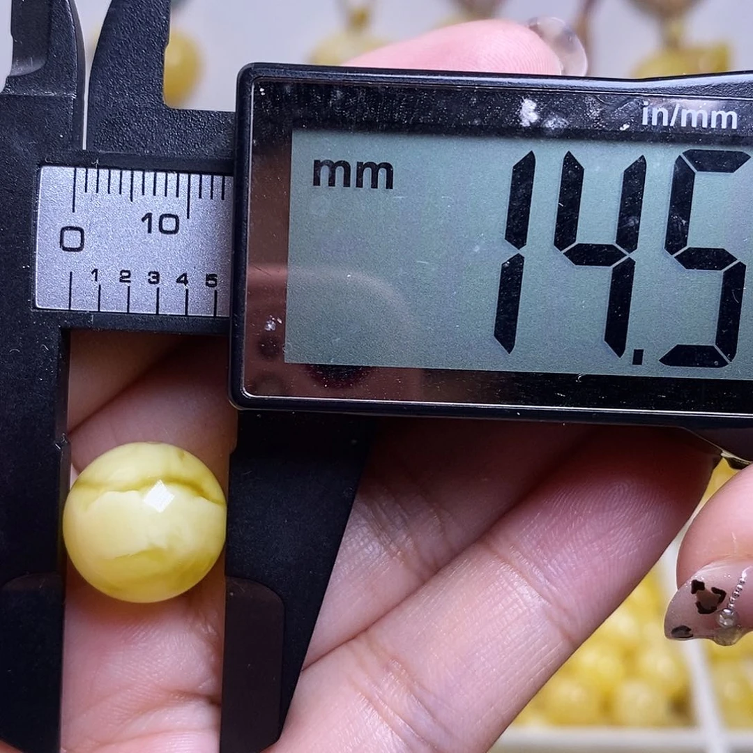 裸石琥珀未镶嵌蜜蜡圆珠