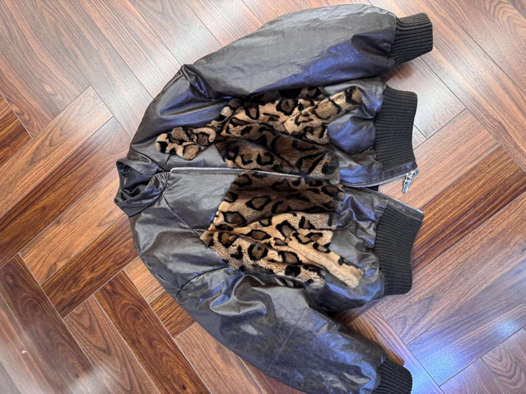 PINSHANGXIBAO/品尚喜宝上衣时尚宽松绵羊皮水貂鹅绒外套 1110