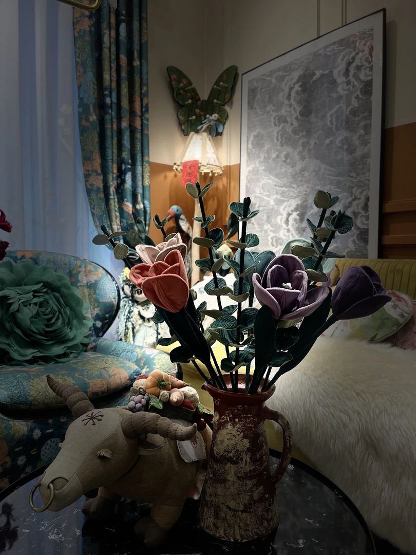 【不是成品】手工“郁金香”7枝材料包(配件齐全，可以直接手缝）