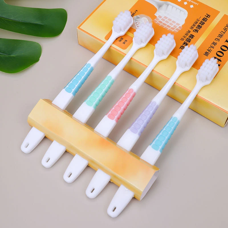 【5支礼盒装】家用宽头牙刷柔软刷毛清洁细丝成人软毛牙刷礼盒装