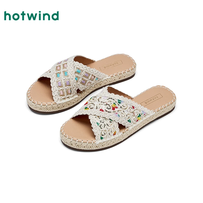 流光风【热风门店同款】4折起女一脚套透气渔夫鞋百搭爆款H29W25202