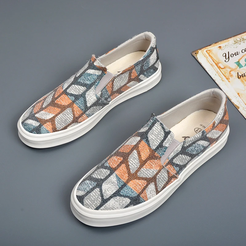 25001韩版春夏新款男鞋一脚蹬懒人鞋轻便休闲鞋男士布鞋男司机鞋