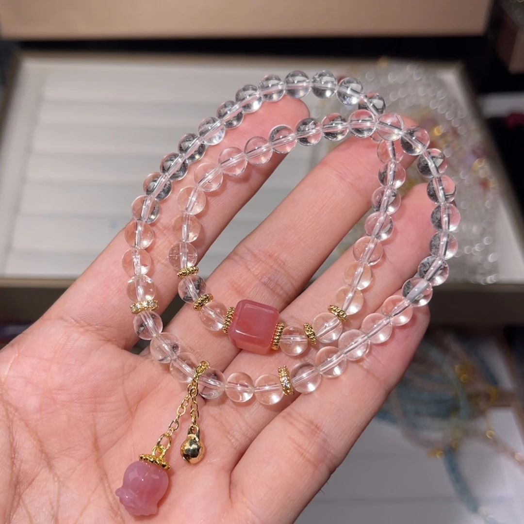 水晶手链未镶嵌白水晶034