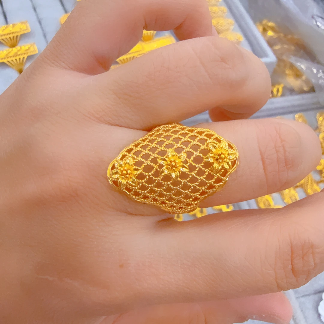 铜合金亚克力戒指 新款时尚金子同款戒指altun pasun 百搭网红