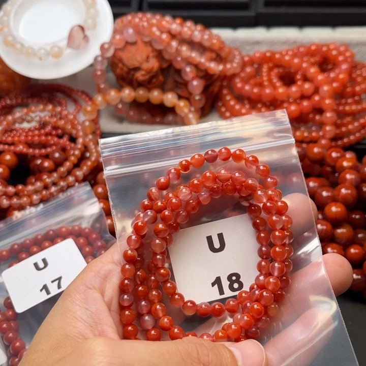 南红玛瑙未镶嵌多样性发货默认微瑕称重5mm