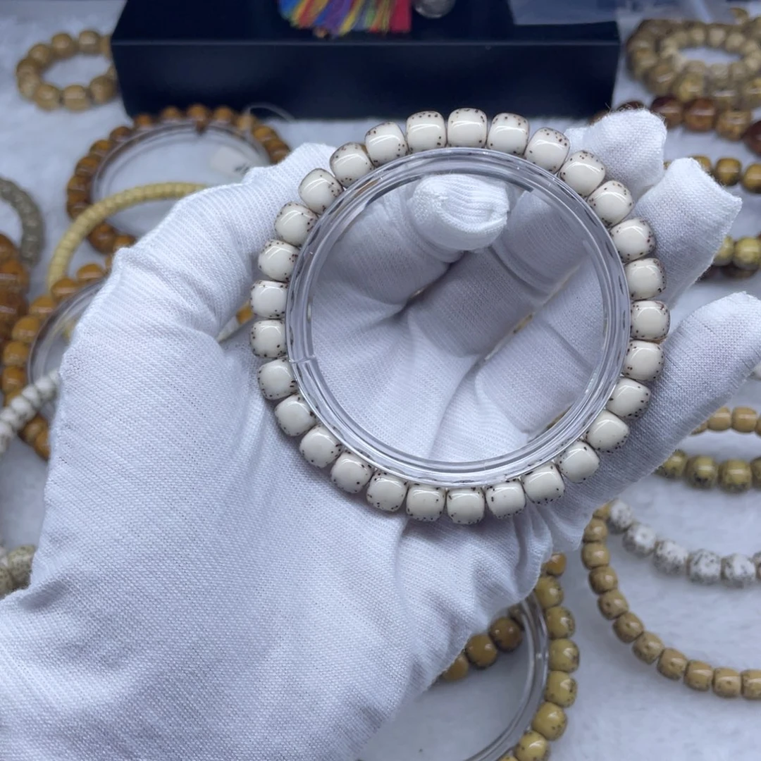 星月菩提手串石玉灰背河豚8/7