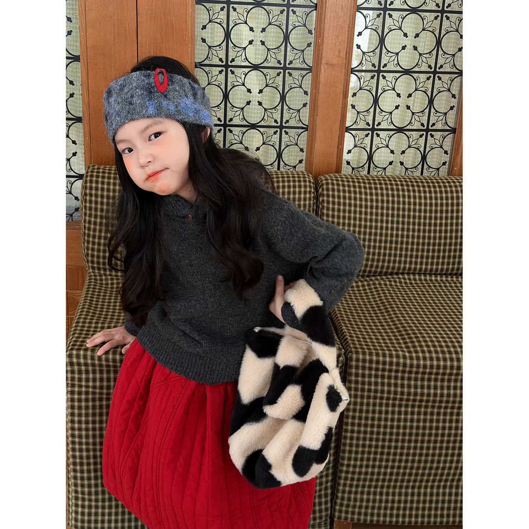 Harper kids 韩版休闲百搭连帽针织套头毛衣 H25A181040