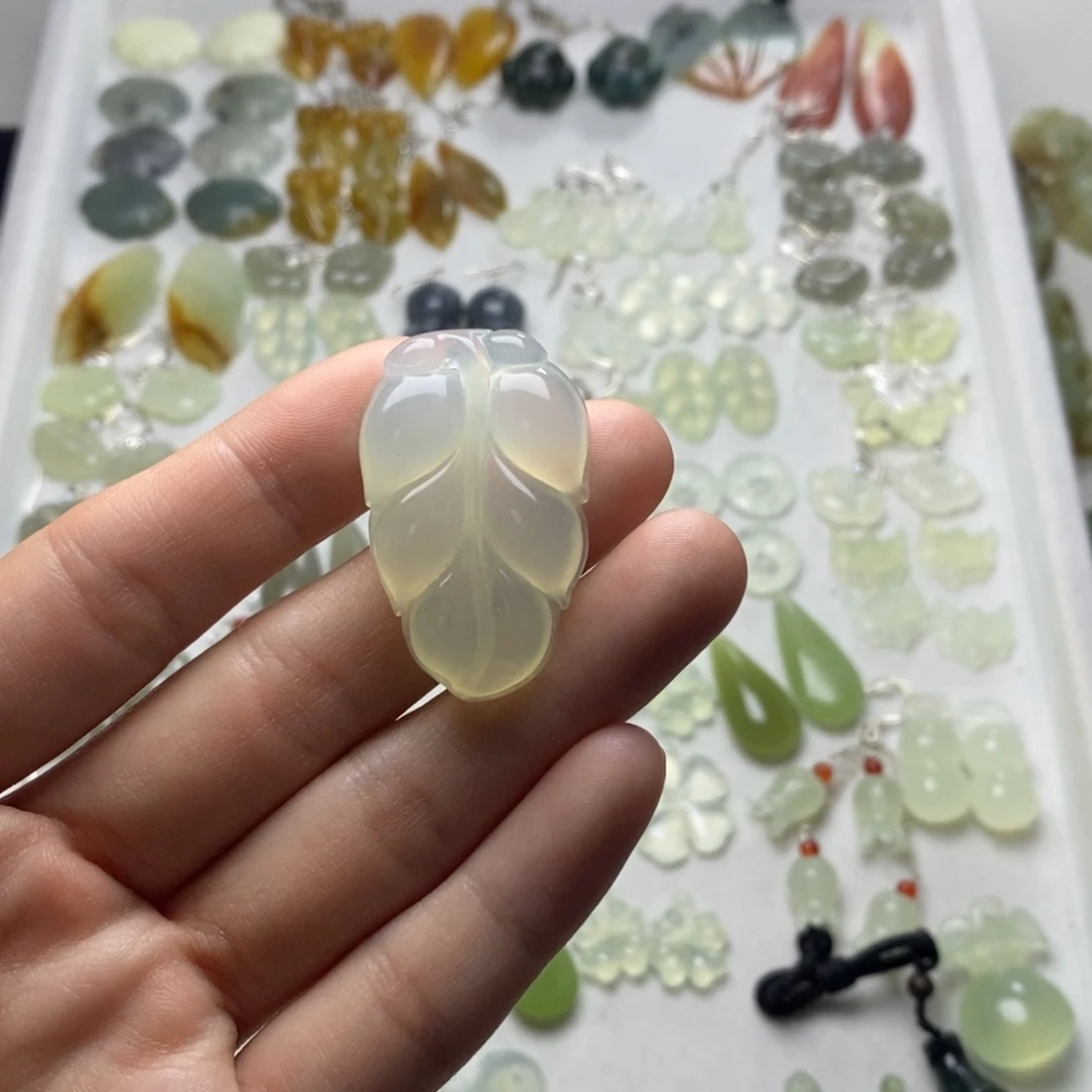 蛇纹石玉合金耳饰/颈饰