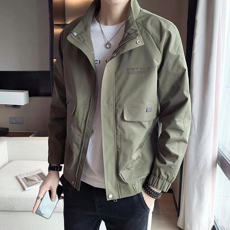 F 800-999 男士休闲百搭春秋季春季宽松潮流帅气男夹克
