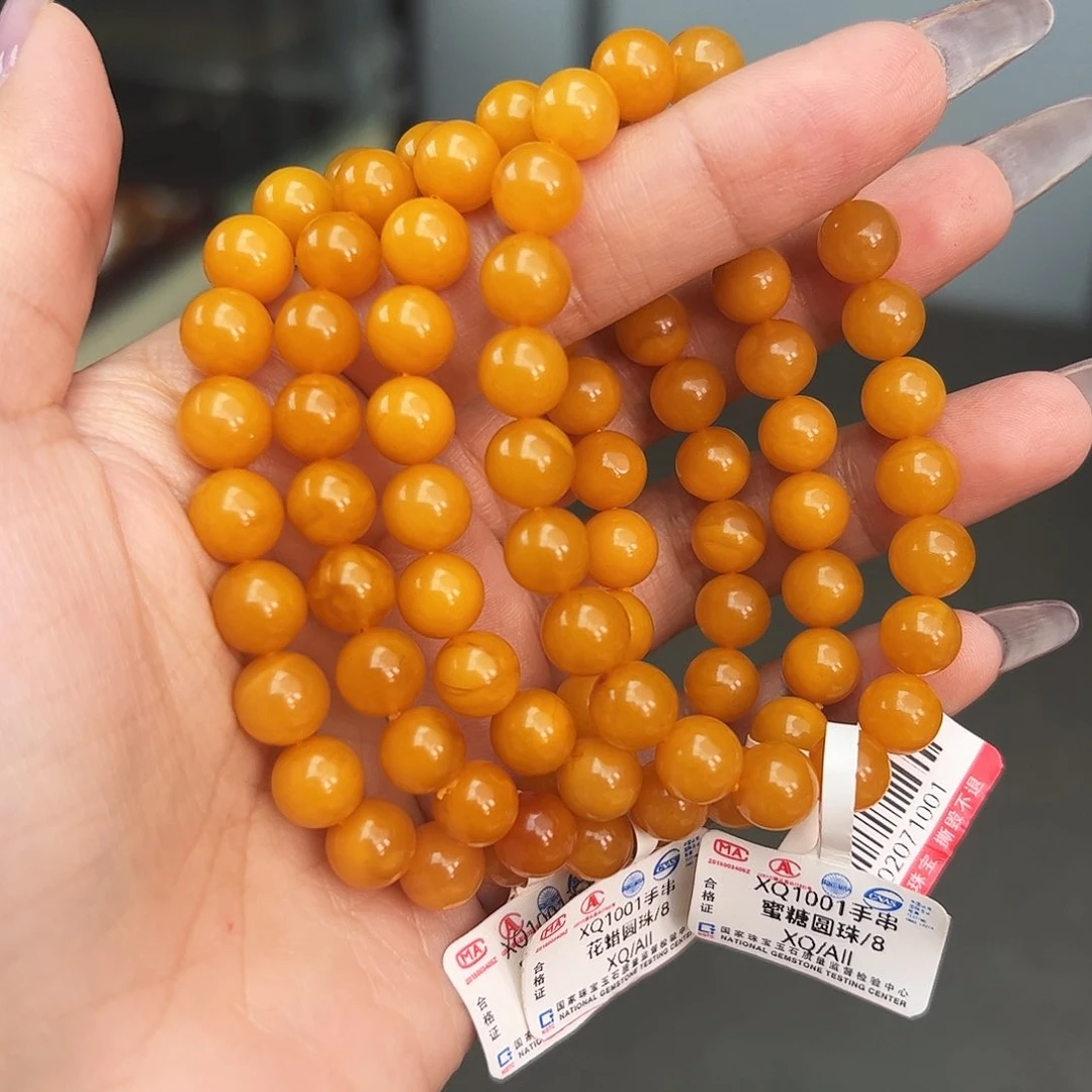 未镶嵌琥珀手链8 m多样性发其一
