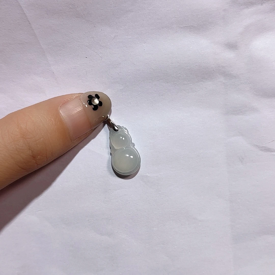 翡翠银S925镶嵌颈饰A货翡翠镶嵌银S925扣