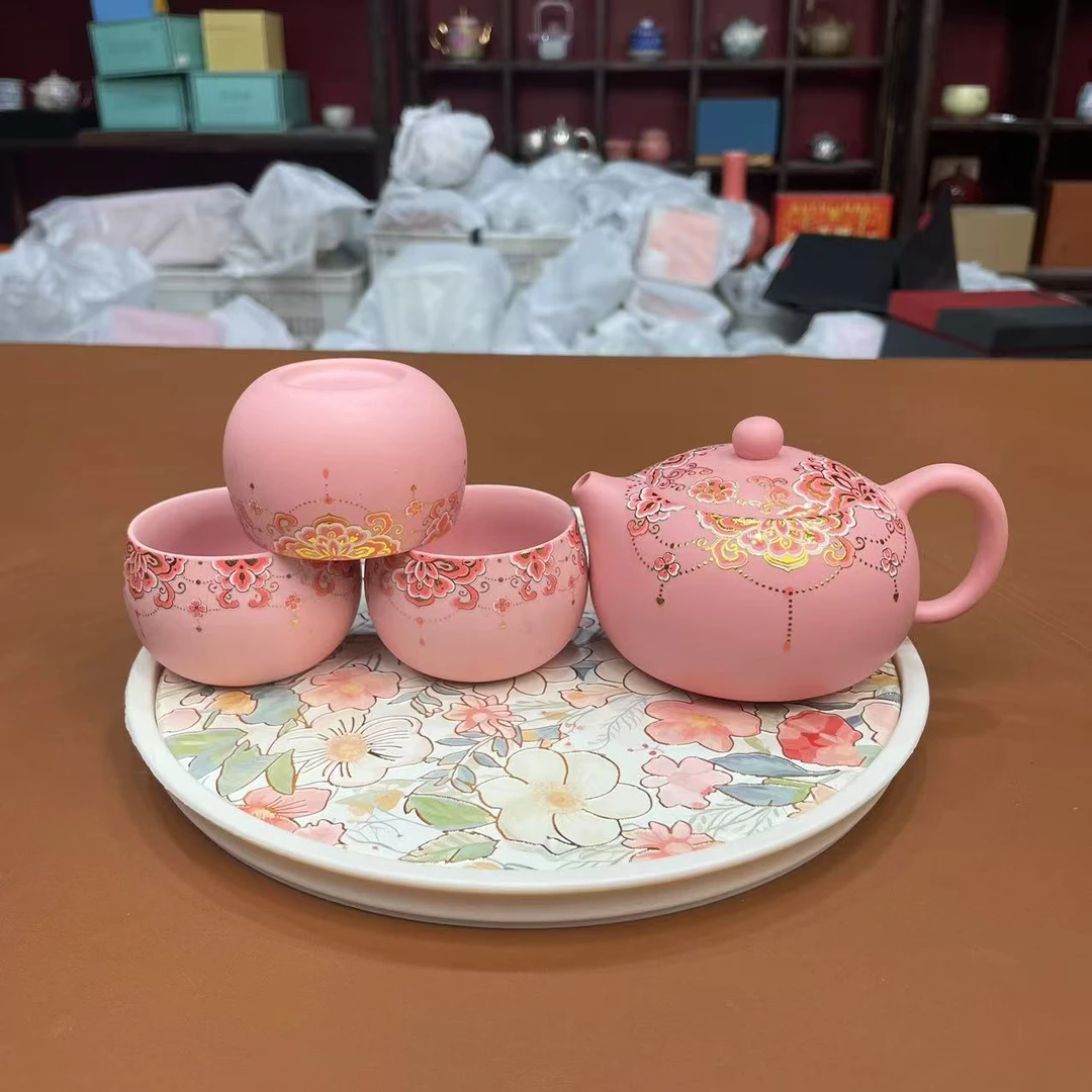 【闪购链接】ZH2540-粉泥吉祥如意西施壶