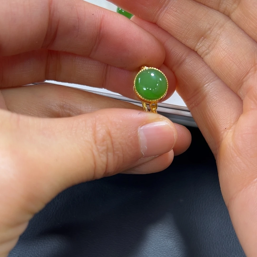 和田玉戒指银S925镶嵌你**光