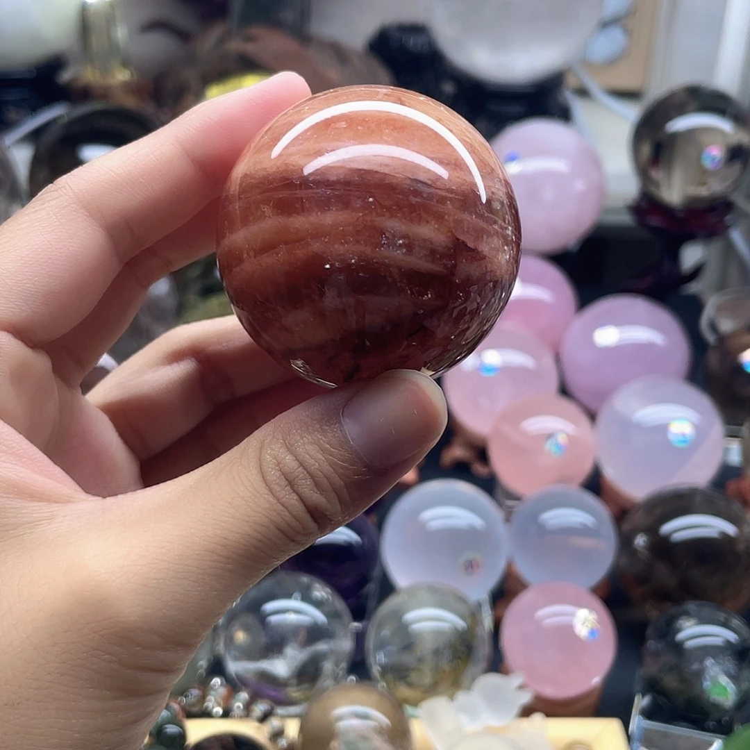 水晶珠宝半成品未镶嵌红椒花卡51
