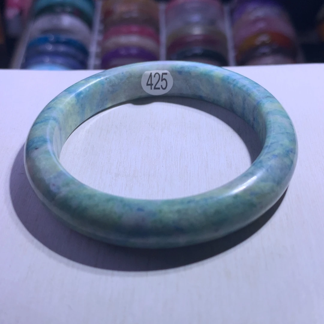 银S925镶嵌水晶手镯方纳石55.4圈425