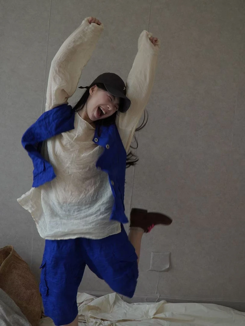 AK1599胭絮-立体大口袋中裤