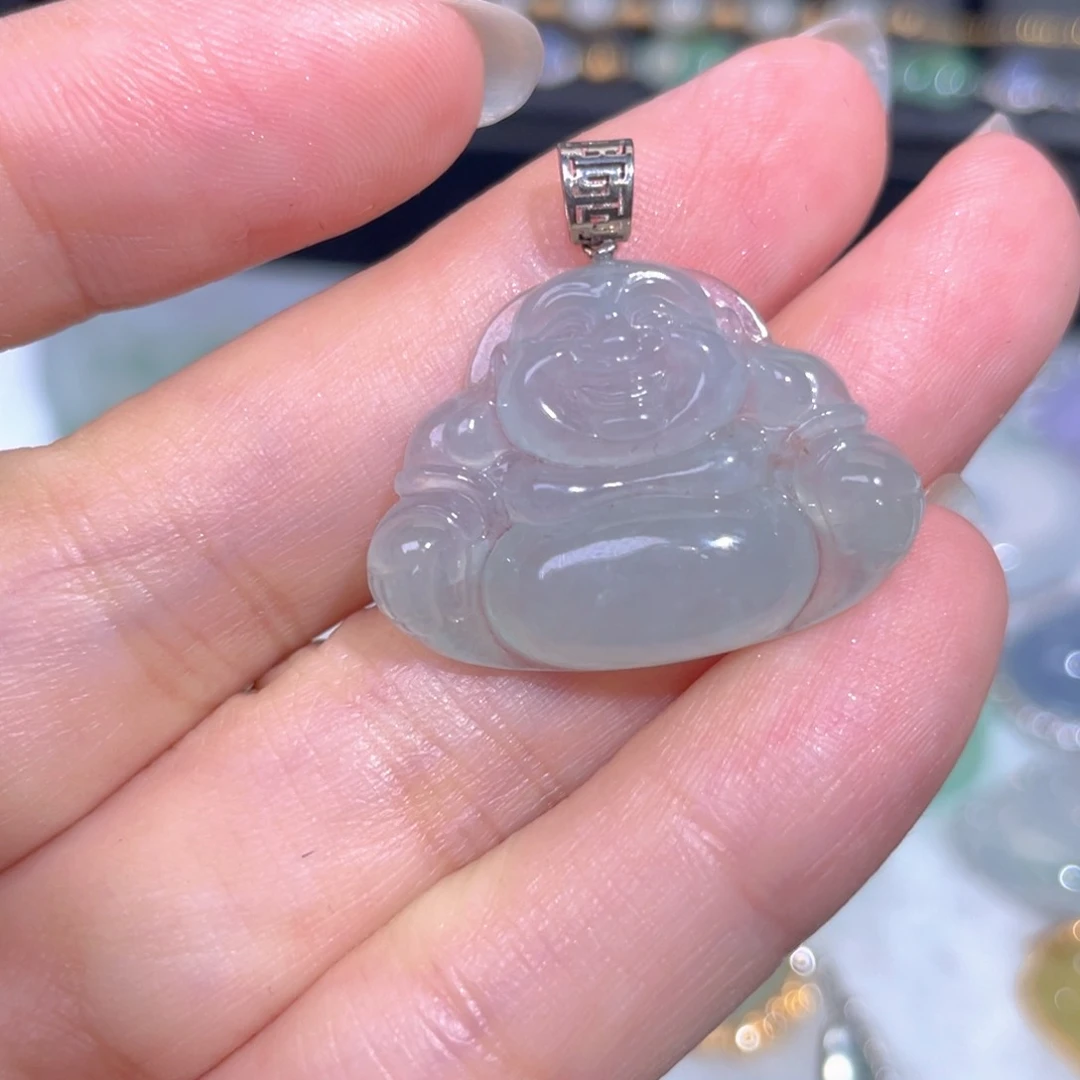 颈饰18K金镶嵌翡翠翡翠
