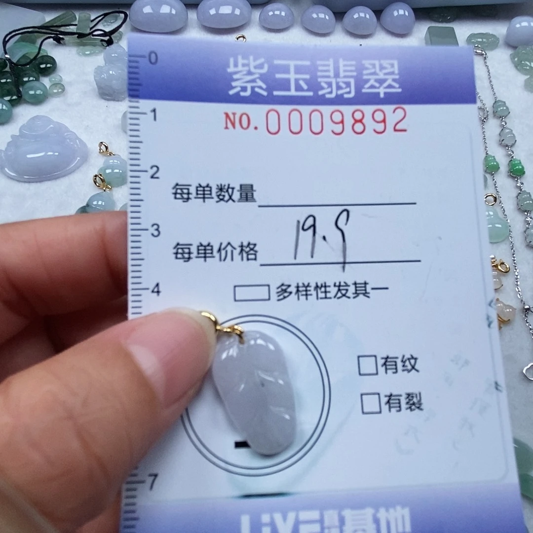 翡翠未镶嵌颈饰叶子