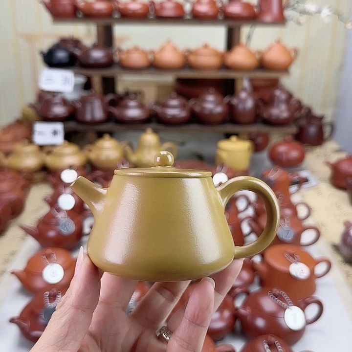 ！***！茶壶紫砂黄段泥石瓢壶