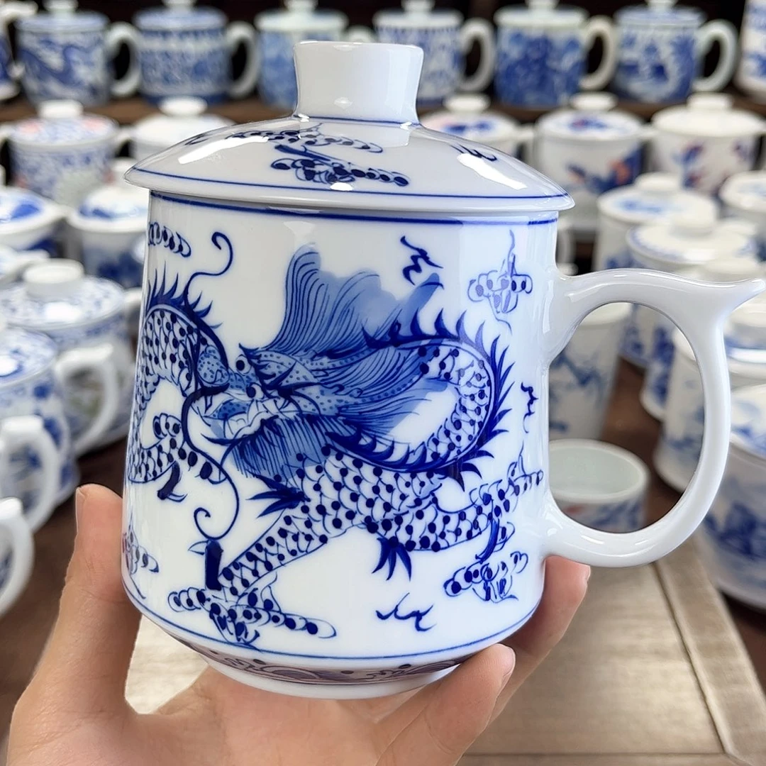 用****8景德镇陶瓷马克杯带盖