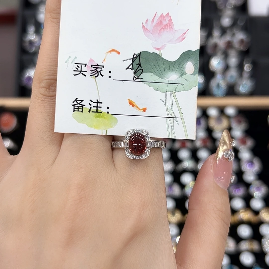 紫晶戒指银S925镶嵌戒指