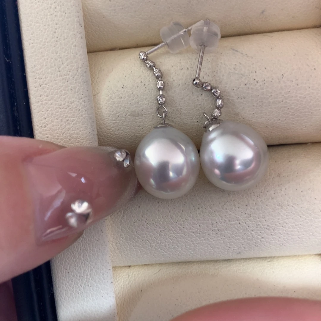 海水珍珠耳饰18K金镶嵌