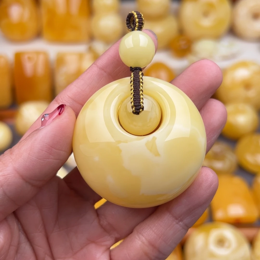 琥珀颈饰未镶嵌纯天然琥珀蜜蜡无优化